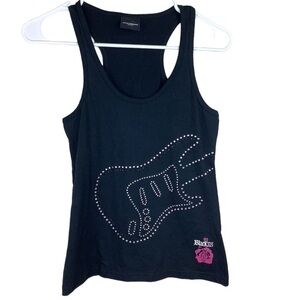 PACO RABANNE RHINESTONES BLACK TANK TOP